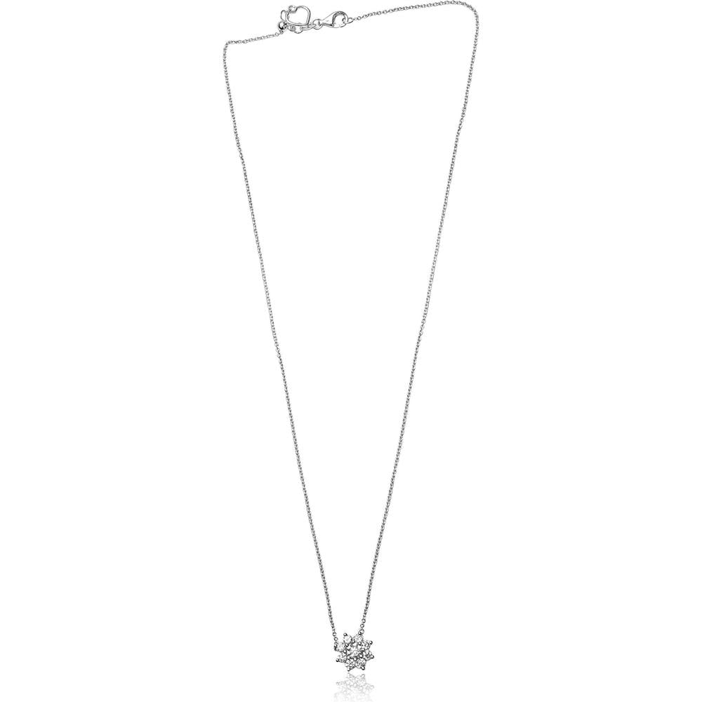 Roman & Jules - 14K White Gold Necklace with Round and Black Diamonds - 0.50 Carat Total Diamond Weight