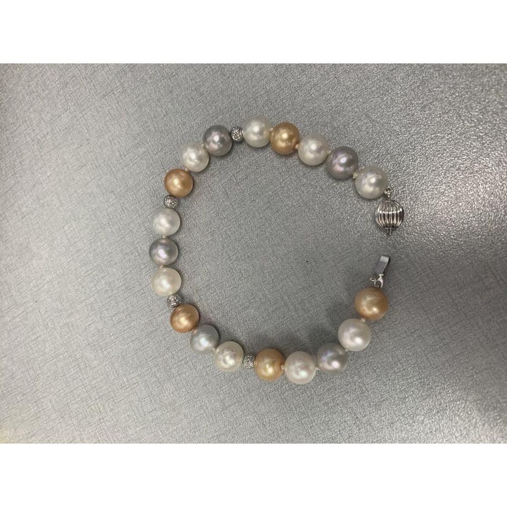 Roman & Jules - 14K White Gold Pearl Bracelet with 8mm Pearls