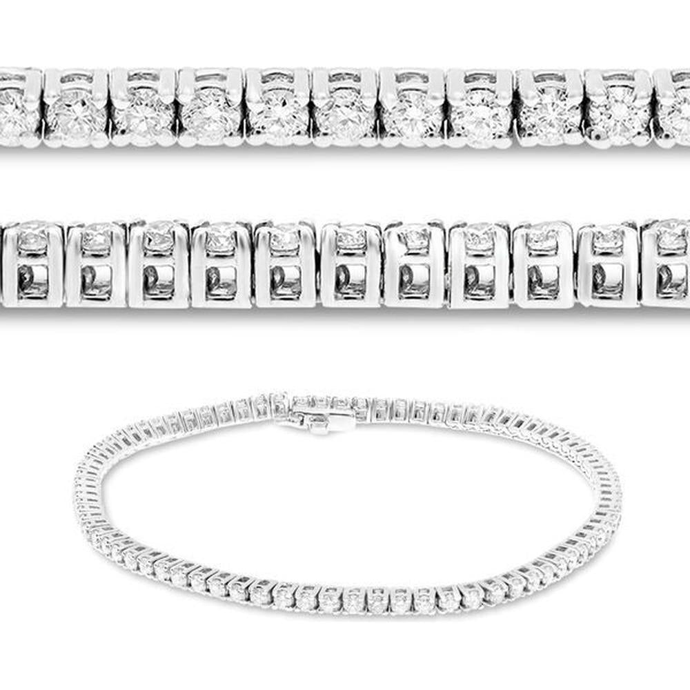 Roman & Jules - 14K White Gold Tennis Bracelet with 2.13 Carat Round Prong Set Diamonds