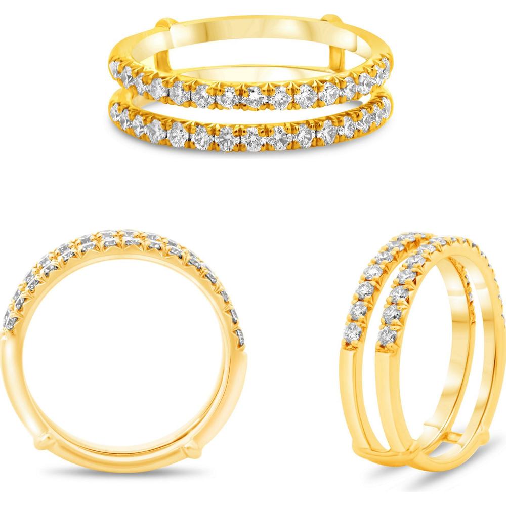 Roman & Jules - 14K Yellow Gold Band Ring with 0.62 Carat Round Diamonds - MRB-2 Design