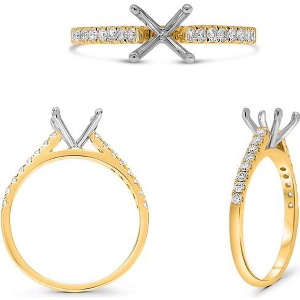 Roman & Jules - 14K Yellow Gold Diamond Band with Micropavé Setting - 0.25 Carat Total Diamond Weight