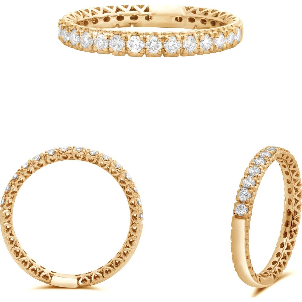 Roman & Jules - 14K Yellow Gold Diamond Band with Round Diamonds - 0.40 Carat Total Diamond Weight