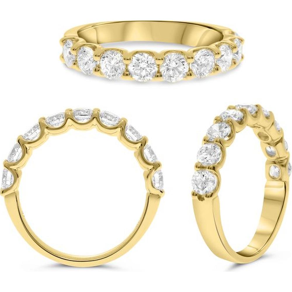 Roman & Jules - 14K Yellow Gold Eternity Band with Round Diamonds - 1.04 Carat Total Diamond Weight