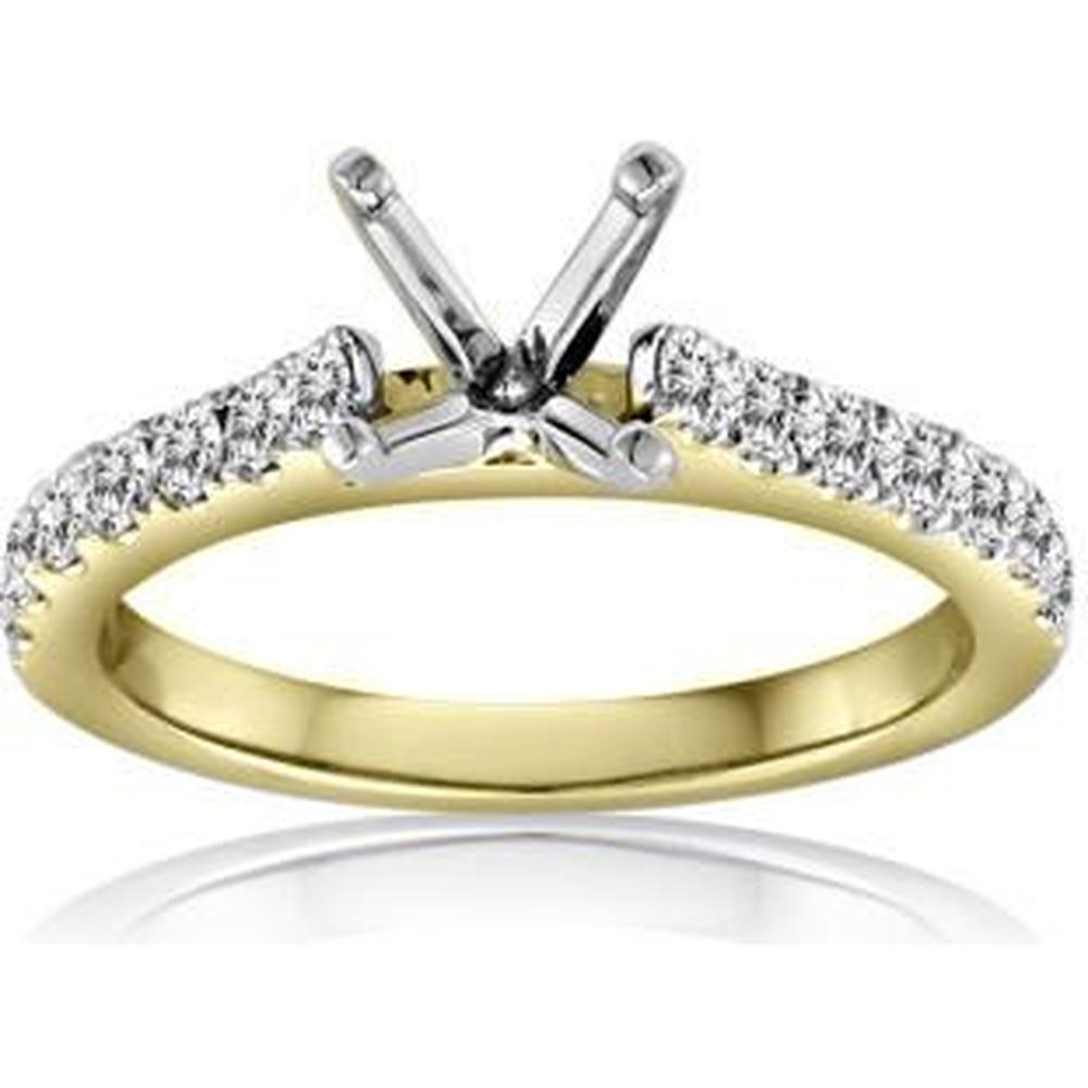 Roman & Jules - 14K Yellow Gold Round Diamond Band with Micropavé Setting - 0.41 Carat Total Diamond Weight