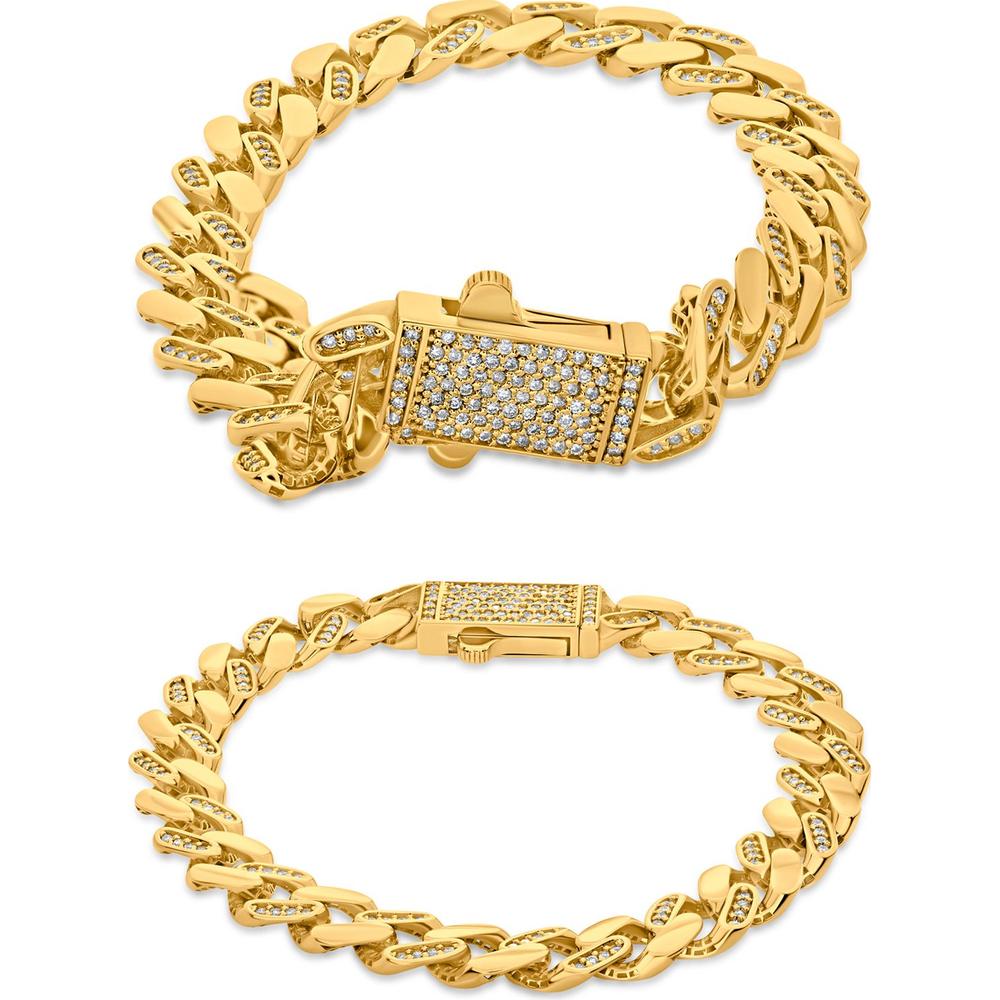 Roman & Jules - 14K Yellow Gold Round Diamond Bracelet - 0.95 Carat Total Diamond Weight