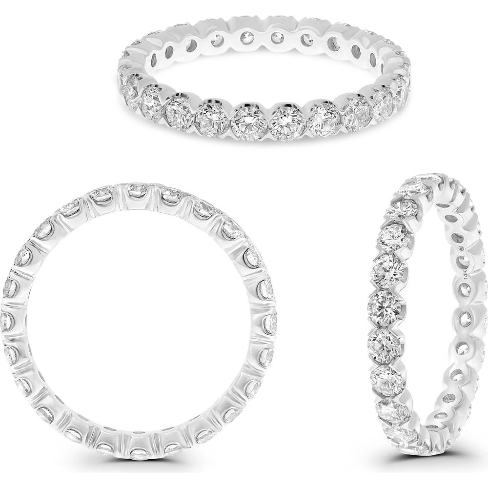 Roman & Jules - 14K Yellow Gold Round Diamond Eternity Band - 1.61 Carat Total Diamond Weight