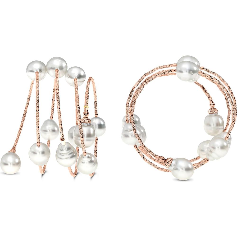 Roman & Jules - 18K Rose Gold Pearl Bracelet with 9mm+ Pearls