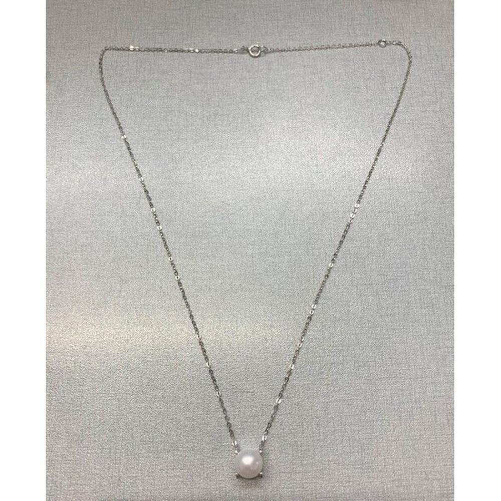 Roman & Jules - 18K White Gold Pendant Necklace with 8mm Pearl