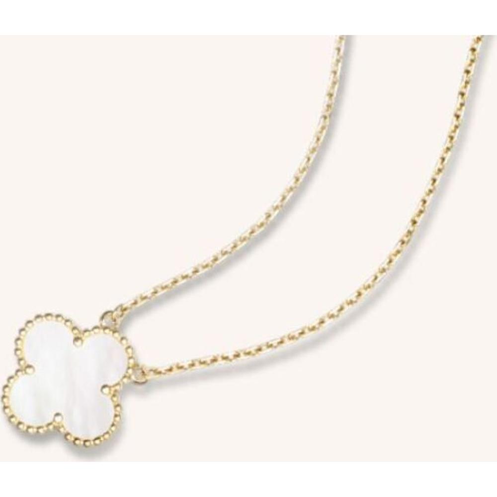Roman & Jules - 18K Yellow Gold Mother-of-Pearl Four-Leaf Clover Pendant Necklace