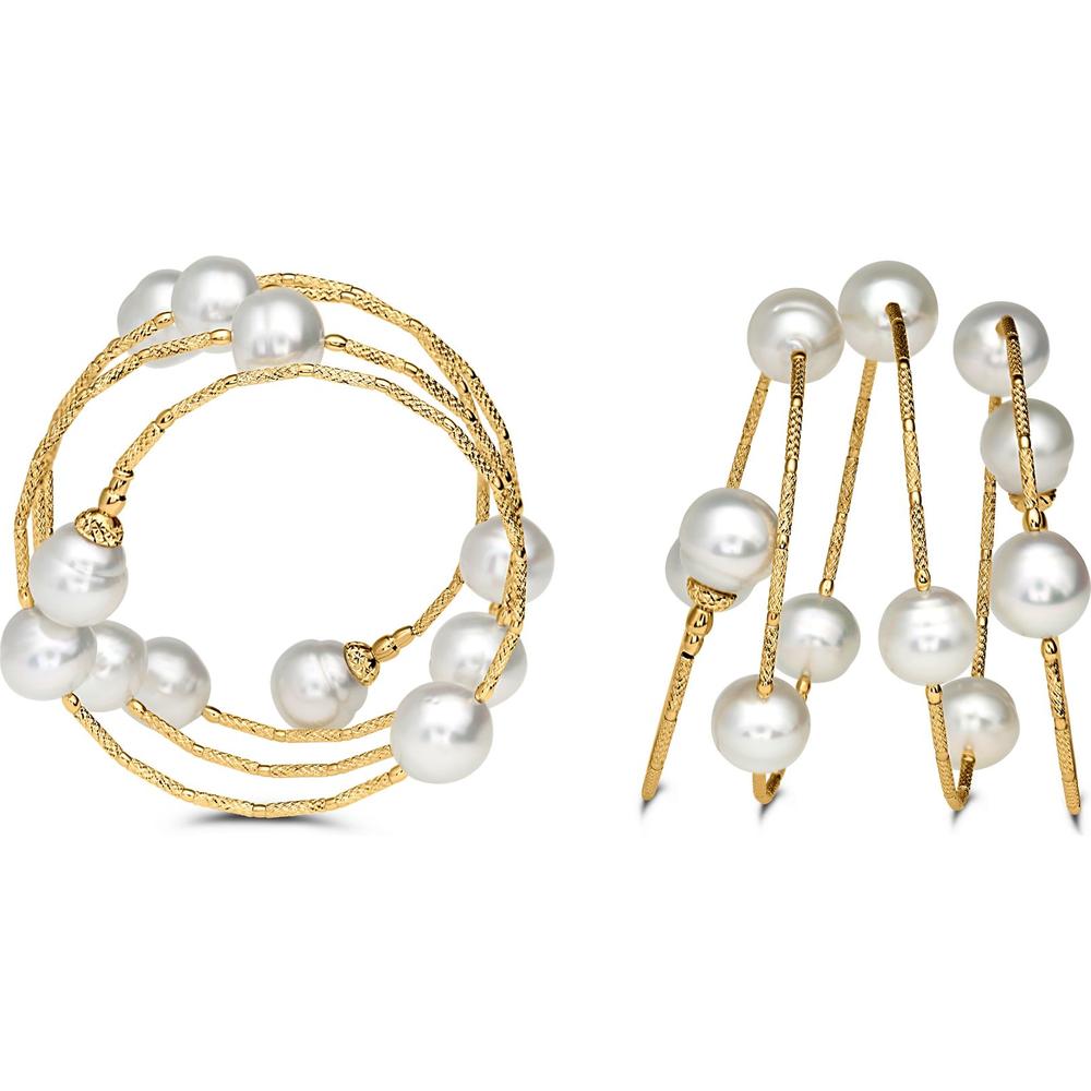 Roman & Jules - 18K Yellow Gold Pearl Bracelet with 8.00mm Pearls