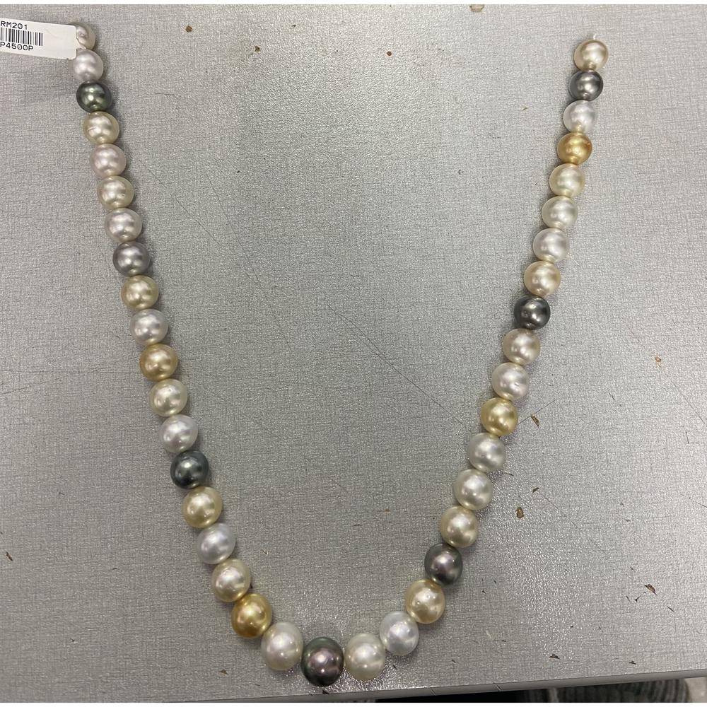 Roman & Jules - Multicolor 12.0-10.1mm Natural Pearl Strand Necklace