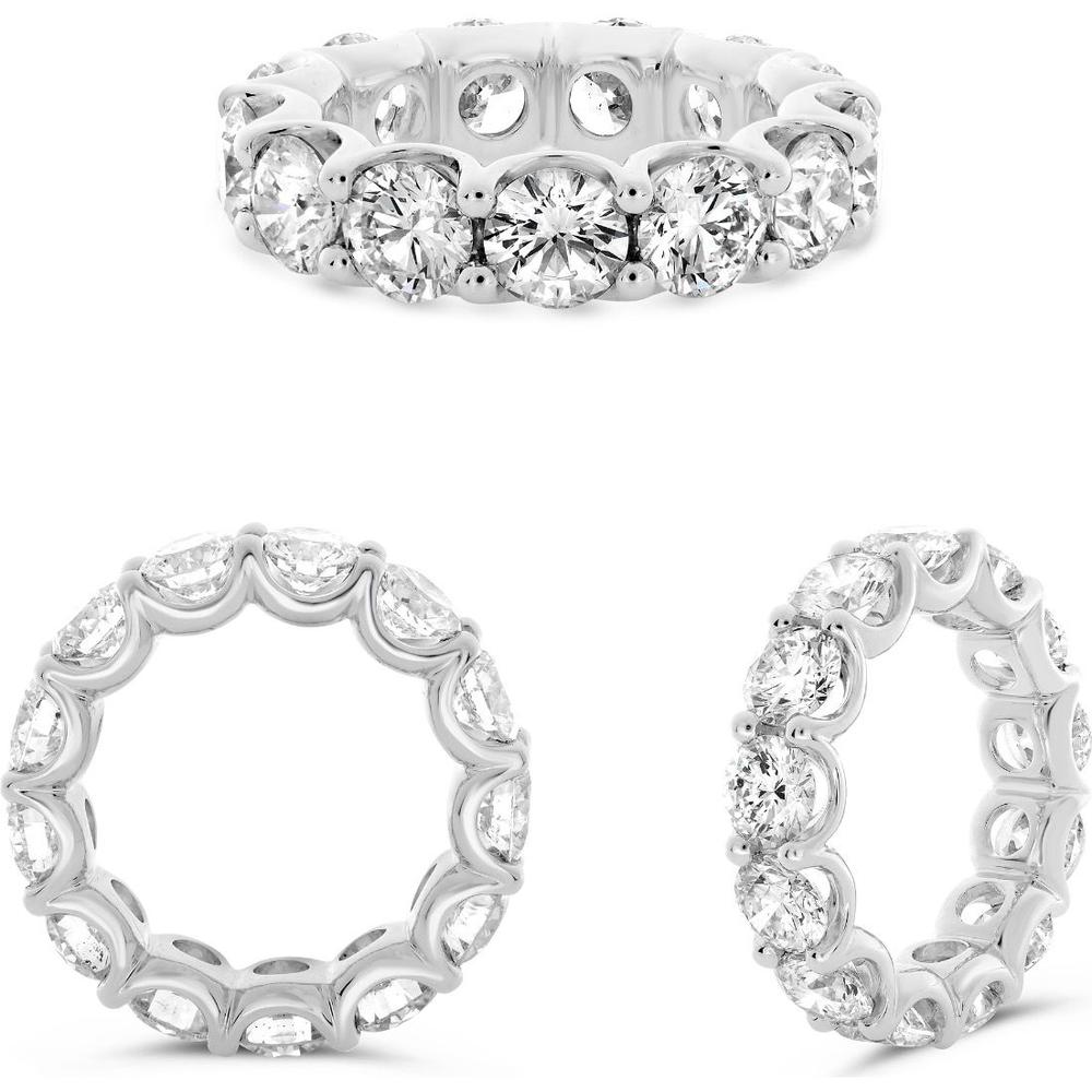 Roman & Jules - Platinum Eternity Ring with 6.55 Carat Round Brilliant Diamonds