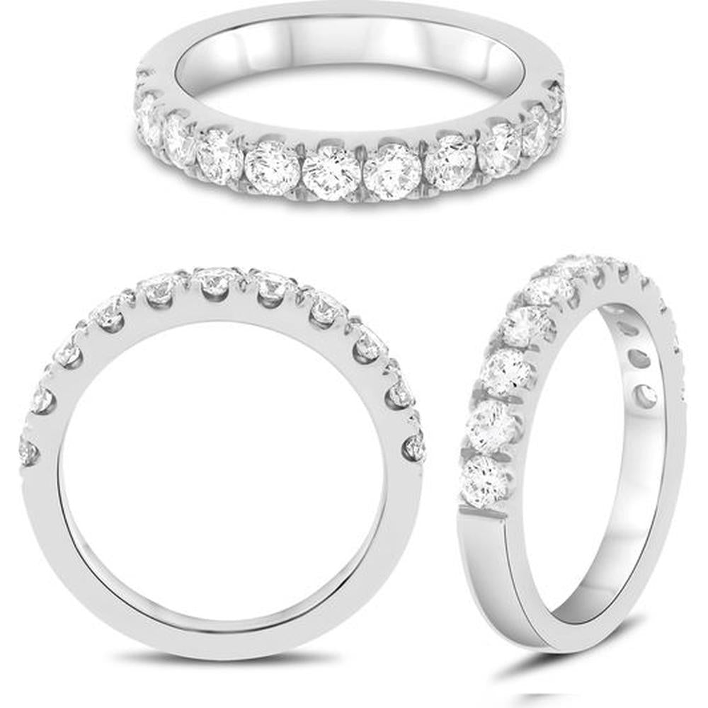 Roman & Jules - Platinum Micropavé Round Diamond Ring - 1.00 Carat Total Diamond Weight