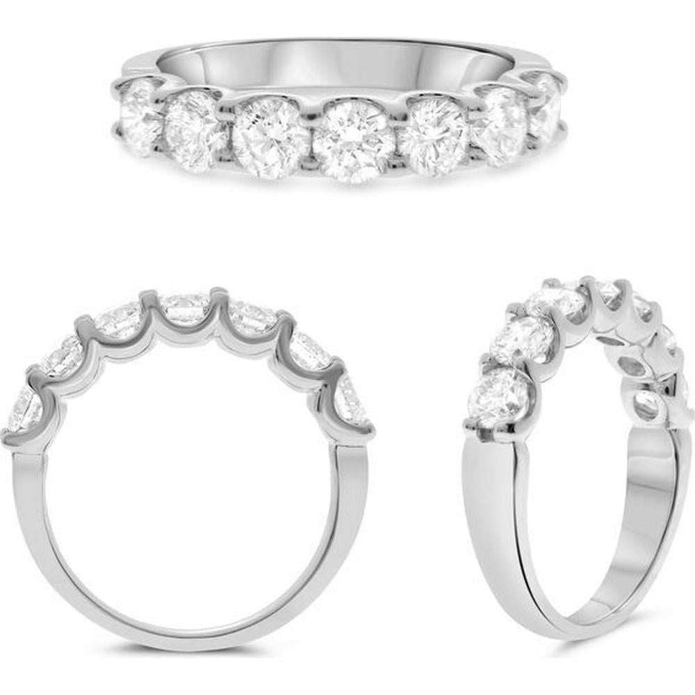 Roman & Jules - Platinum Shared U-Prong Ring with 1.50 Carat Round Diamonds