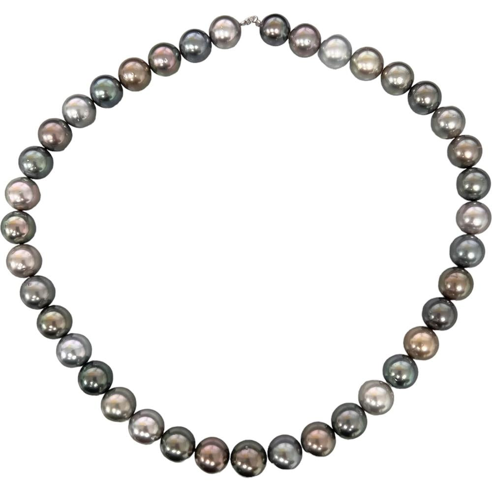 Roman & Jules - Tahitian Pearl Necklace - 11.4mm to 10.2mm Strand