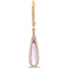 Roman & Jules 14K Rose Gold Pink Amethyst & Diamond Teardrop Earrings - 1.10 Carat Pink Amethyst, 0.19 Carat Diamonds