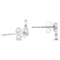 Roman & Jules 14K White Gold Celestial Moon and Star Stud Earrings - 0.12 Carat Total Diamond Weight