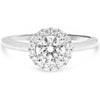 Roman & Jules 14K White Gold Classic Halo Engagement Setting with Round Diamond Accents