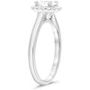 Roman & Jules 14K White Gold Classic Halo Engagement Setting with Round Diamond Accents