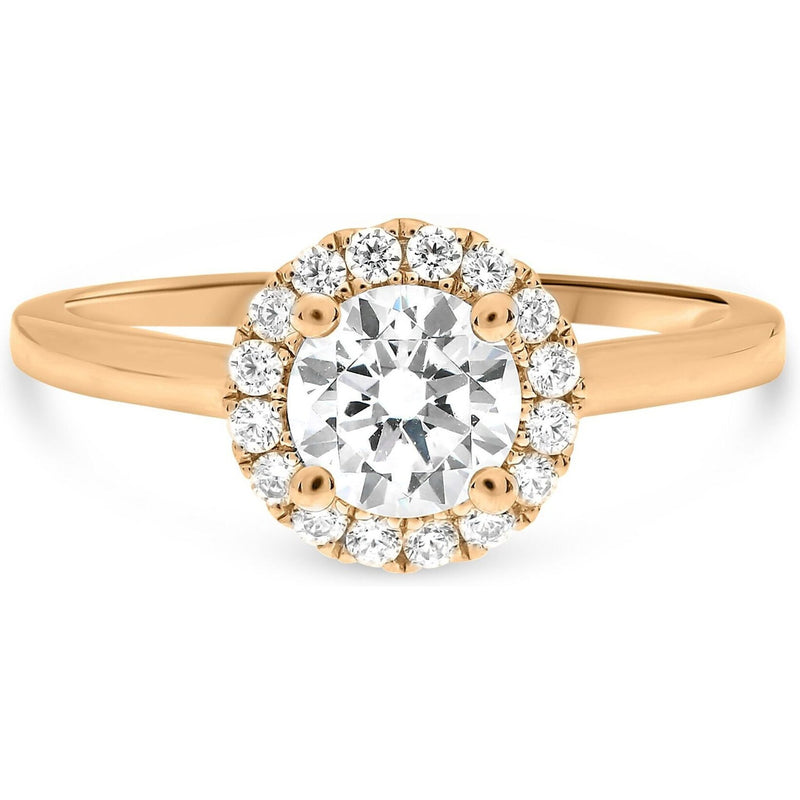 Roman & Jules 14K White Gold Classic Halo Engagement Setting with Round Diamond Accents