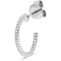 Roman & Jules 14K White Gold Diamond Pave Hoop Earrings and Everyday Glamour