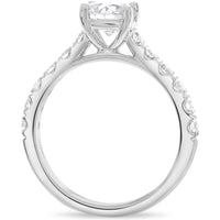 Roman & Jules 14K White Gold Four Prong Engagement Setting with 0.55 Carat White Diamonds for Your Love Story.