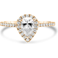 Roman & Jules 14k White Gold Pear-Shaped Diamond Halo Engagement Ring - A Love Story in Every Sparkle