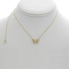 Roman & Jules 14K Yellow Gold Butterfly Necklace with 0.22 Carat Diamond Accent