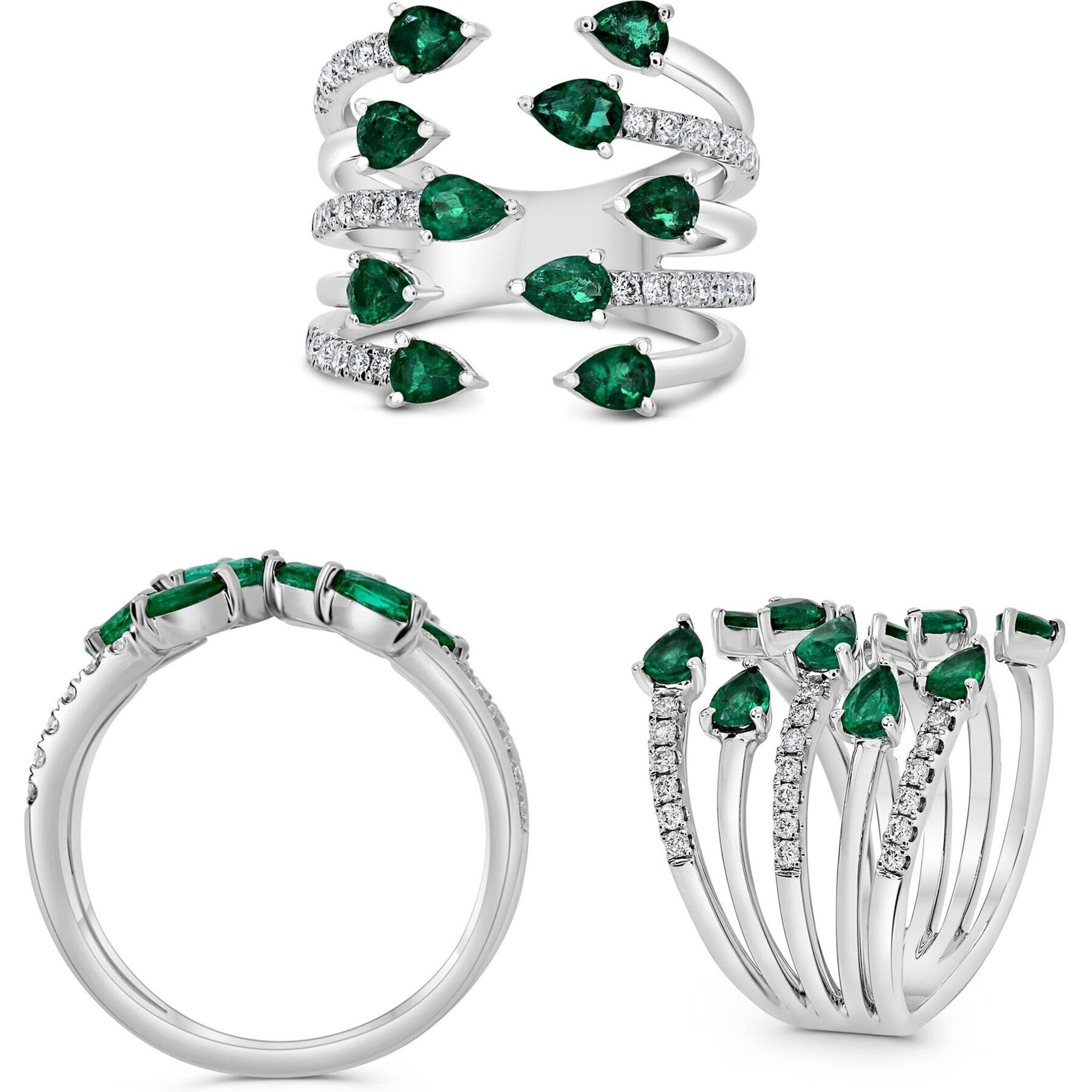 Roman & Jules 18K White Gold Orange Sapphire & Diamond Ring - Captivating Elegance for the Modern Woman