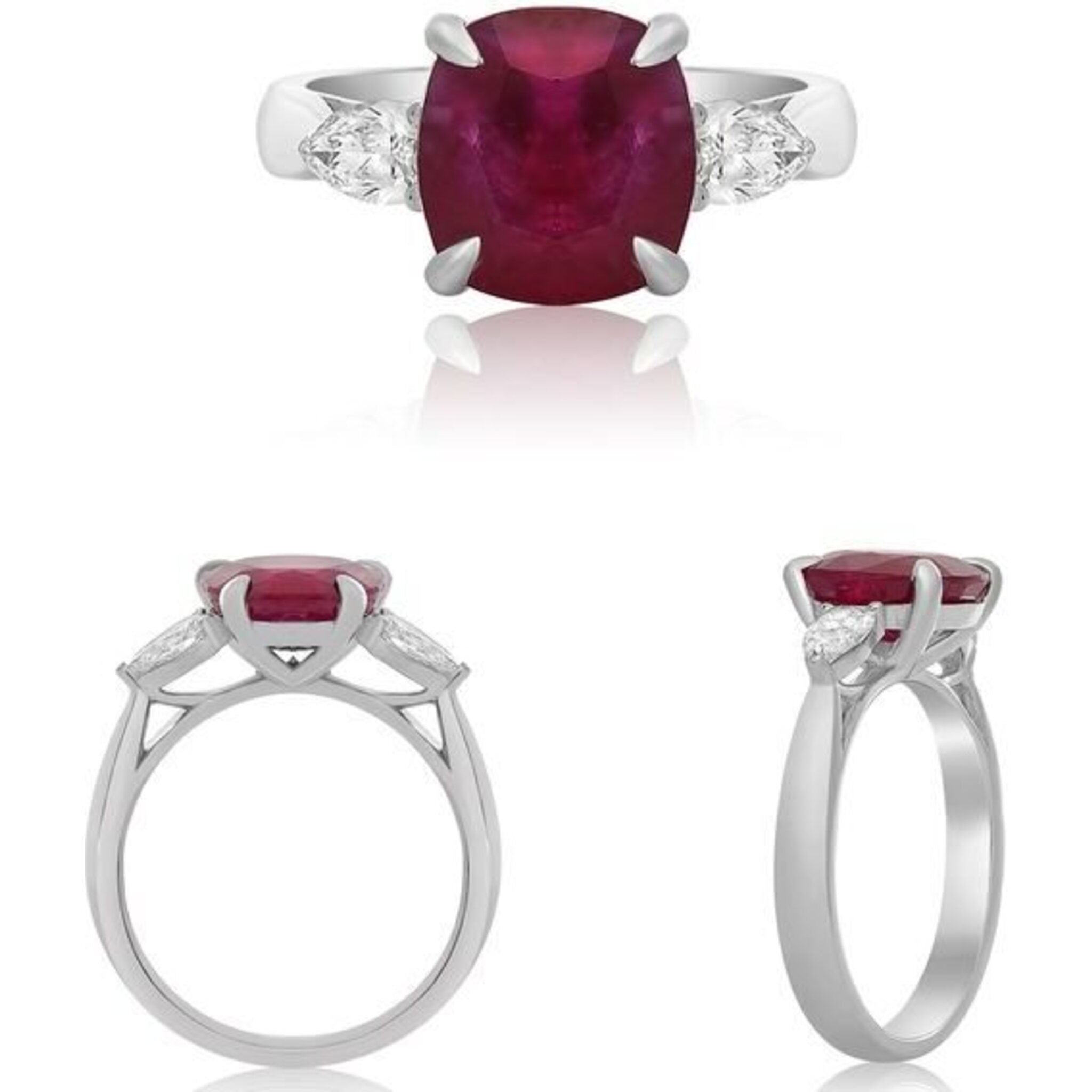 Roman & Jules Platinum Symphony Ruby Ring
