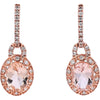 Romantic Rose Gold Morganite Earrings