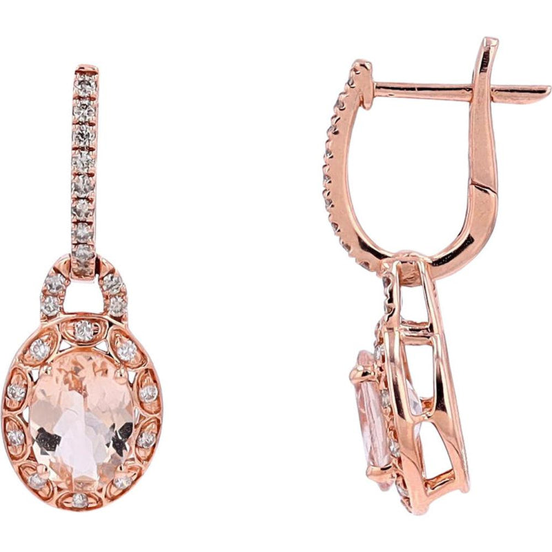 Romantic Rose Gold Morganite Earrings