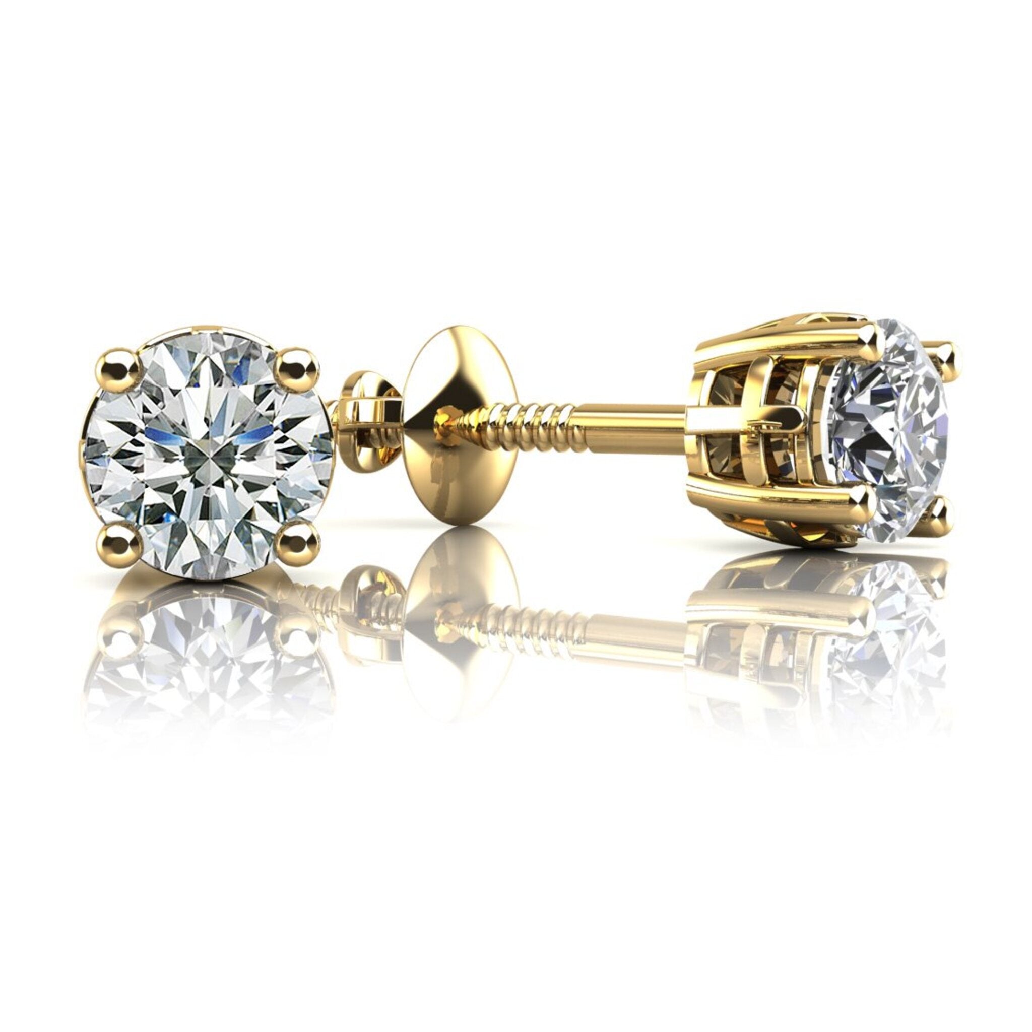 Lab Diamond Earring in Yellow, White, Or Rose Gold