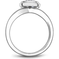 Round Cut Diamond Engagement Ring with Bezel Setting and Milgrain Detail in White Gold by Noam Carver<em> - Choose Your Center Diamond: 1 to 5 Carats, Sustainable Lab-Grown or Natural Earth-Mined</em>