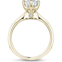 Round Cut Diamond Engagement Ring with Channel-Set Diamonds in Yellow Gold by Noam Carver<em> - Choose Your Center Diamond: 1 to 5 Carats, Sustainable Lab-Grown or Natural Earth-Mined</em>