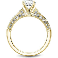 Round Cut Diamond Engagement Ring with Channel-Set Diamonds in Yellow Gold by Noam Carver<em> - Choose Your Center Diamond: 1 to 5 Carats, Sustainable Lab-Grown or Natural Earth-Mined</em>