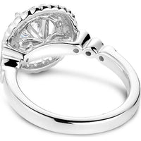 Round Cut Diamond Engagement Ring with Double Halo and Filigree Details in White Gold by Noam Carver<em> - Choose Your Center Diamond: 1 to 5 Carats, Sustainable Lab-Grown or Natural Earth-Mined</em>