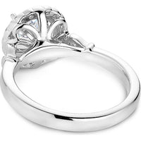 Round Cut Diamond Engagement Ring with Double Halo and Milgrain Detailing in White Gold by Noam Carver<em> - Choose Your Center Diamond: 1 to 5 Carats, Sustainable Lab-Grown or Natural Earth-Mined</em>