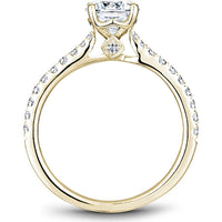 Round Cut Diamond Engagement Ring with Four-Prong Setting and Halo in Yellow Gold by Noam Carver<em> - Choose Your Center Diamond: 1 to 5 Carats, Sustainable Lab-Grown or Natural Earth-Mined</em>
