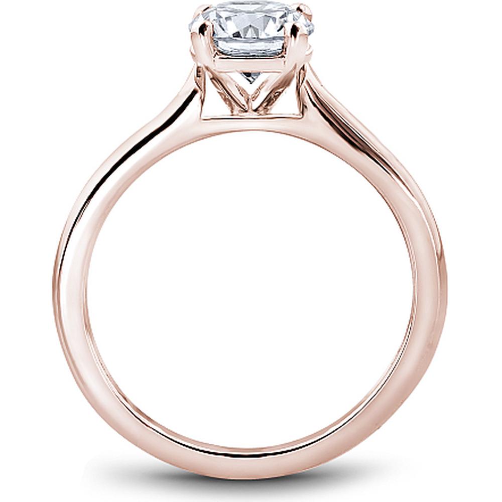 Round Cut Diamond Engagement Ring with Four-Prong Setting in Rose Gold by Noam Carver<em> - Choose Your Center Diamond: 1 to 5 Carats, Sustainable Lab-Grown or Natural Earth-Mined</em>