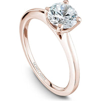 Round Cut Diamond Engagement Ring with Four-Prong Setting in Rose Gold by Noam Carver<em> - Choose Your Center Diamond: 1 to 5 Carats, Sustainable Lab-Grown or Natural Earth-Mined</em>