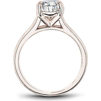 Round Cut Diamond Engagement Ring with Four-Prong Setting in Rose Gold by Noam Carver<em> - Choose Your Center Diamond: 1 to 5 Carats, Sustainable Lab-Grown or Natural Earth-Mined</em>
