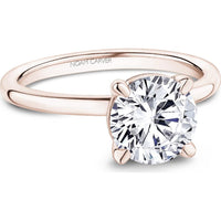 Round Cut Diamond Engagement Ring with Four-Prong Setting in Rose Gold by Noam Carver<em> - Choose Your Center Diamond: 1 to 5 Carats, Sustainable Lab-Grown or Natural Earth-Mined</em>