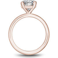 Round Cut Diamond Engagement Ring with Four-Prong Setting in Rose Gold by Noam Carver<em> - Choose Your Center Diamond: 1 to 5 Carats, Sustainable Lab-Grown or Natural Earth-Mined</em>