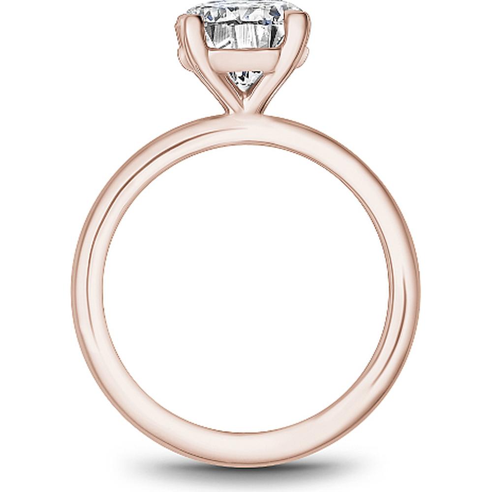 Round Cut Diamond Engagement Ring with Four-Prong Setting in Rose Gold by Noam Carver<em> - Choose Your Center Diamond: 1 to 5 Carats, Sustainable Lab-Grown or Natural Earth-Mined</em>