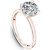 Round Cut Diamond Engagement Ring with Four-Prong Setting in Rose Gold by Noam Carver<em> - Choose Your Center Diamond: 1 to 5 Carats, Sustainable Lab-Grown or Natural Earth-Mined</em>