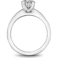 Round Cut Diamond Engagement Ring with Four-Prong Setting in White Gold by Noam Carver<em> - Choose Your Center Diamond: 1 to 5 Carats, Sustainable Lab-Grown or Natural Earth-Mined</em>