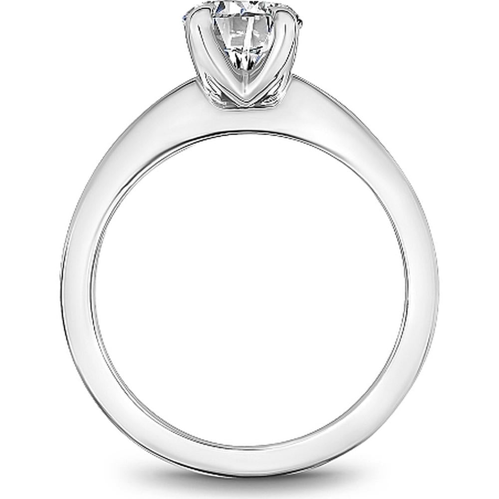 Round Cut Diamond Engagement Ring with Four-Prong Setting in White Gold by Noam Carver<em> - Choose Your Center Diamond: 1 to 5 Carats, Sustainable Lab-Grown or Natural Earth-Mined</em>