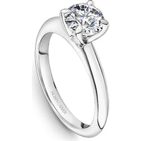 Round Cut Diamond Engagement Ring with Four-Prong Setting in White Gold by Noam Carver<em> - Choose Your Center Diamond: 1 to 5 Carats, Sustainable Lab-Grown or Natural Earth-Mined</em>