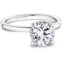 Round Cut Diamond Engagement Ring with Four-Prong Setting in White Gold by Noam Carver<em> - Choose Your Center Diamond: 1 to 5 Carats, Sustainable Lab-Grown or Natural Earth-Mined</em>